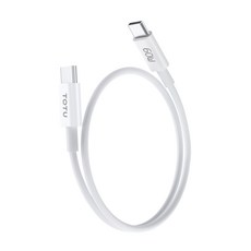 TOTU 拓途 耀系列 USB-C-Type-C PD傳輸線/快充線, 50cm, 1條, 白色