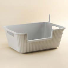 파스텔펫 고양이 핸들 화장실 모래삽, 그레이, 1개