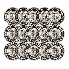 東大門鈕扣王 奢華2 Era Coat 鈕扣 18mm, 鎳色黑色, 15個