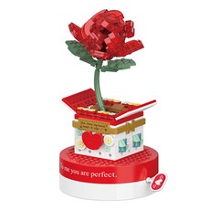 JAKi 佳奇 積木花迷你音樂盒JK111355, 混色, 1組