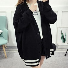 임산부 심플 오버 가디건