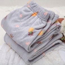 GLAM GONGGAM 情侶款 Lovepine 人造貂絨睡眠褲 2件組