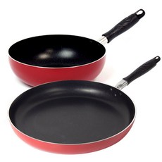 EUGENE TOSCO 托斯可 基礎鍋具 2種組, 混色, 平底鍋 36cm+炒鍋 22cm