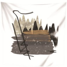 筆刷藝術掛毯 A_RD_310, 混合色