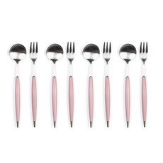 O 椅子 Calli Pastel Teaspoon 茶叉套組 4 粉色, 1套, 4p 茶匙 + 4p 茶叉