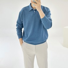 Adore Classic Appeo 長袖鈕扣翻領亨利領大學T