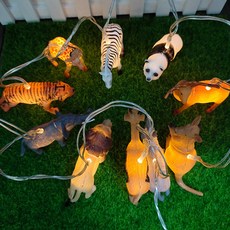 動物造型LED燈串 2入, 混合顏色