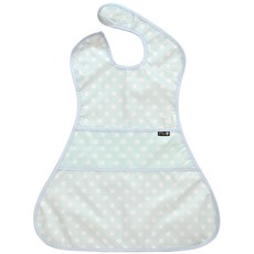 plie 孩童用全身防水圍兜, 1件, 40號 藍底白圓點, 1件