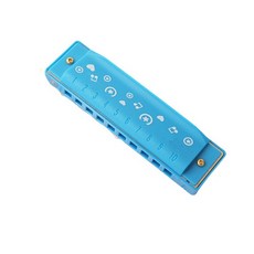 雙色口琴 08音階, 單一商品, 藍色, 1個