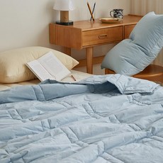 Matilla Doze 60支高密度純棉換季薄被 寶寶藍, 粉藍色