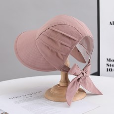 Market A 女性後綁帶蝴蝶結遮陽帽