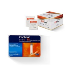 컨투어 TS 혈당시험지 100p + 알콜솜 100p 랜덤발송 세트, 1세트