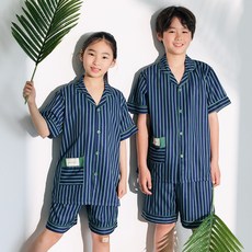 mmsi 兒童 Heritage S 絲滑短袖睡衣上下套裝