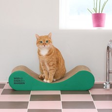 Udada Mansion 基本款沙發貓抓板, 1個, 綠色