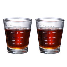 Natcafe 濃縮咖啡刻度盎司杯 60ml, 單一顏色, 2個