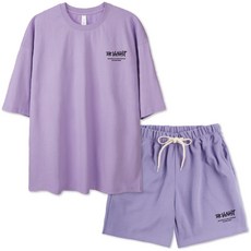 벤힛 남녀공용 오버핏 트레이닝 반팔티 + 반바지 세트