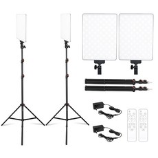 LED直播拍攝美妝半永久照明燈Light Tab 2入 + 超級腳架 2入組合, 1套, KIT-TAB03