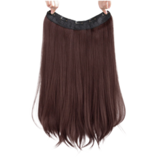 NUNLEE SISTERS 局部假髮 半頂假髮 接髮髮片 65cm, 深棕色, 1個