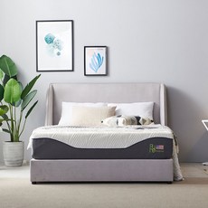 아로미가구 메종노빌레 데이지 이지클린 패브릭 침대 프레임 + 7존 포켓 독립 매트리스 + 40T 프로파일폼 세트 방문설치, 라이트그레이(프레임), 단일색상(매트리스)