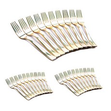 Partyhae 居家派對鍍金叉子, 金黃色, 3套