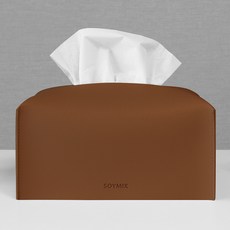 소이믹스 사피아노 가죽 호텔 룸 티슈 케이스 커버, 번트시에나