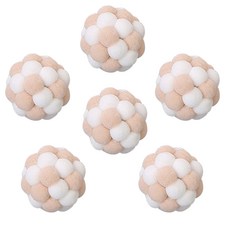 PETSMON 彩色貓咪球 6入組, 1組, 棕色 白色