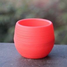 플러스잇 컬러 플라스틱 미니 화분, 3 레드, 10개