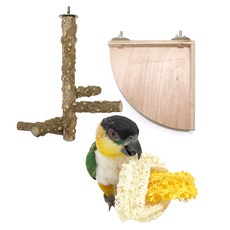 葉鸚鵡牡丹 Conure Quaker Kaikyu 玩具 3 件套 D-19, 1套, 混合顏色