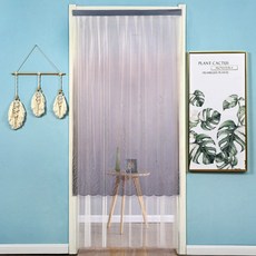 마켓A 반투명 자수 도어 커튼