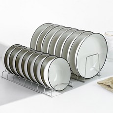 모나코올리브 스테인리스 8포켓 접시정리대 + 밥그릇정리대 세트, 1세트