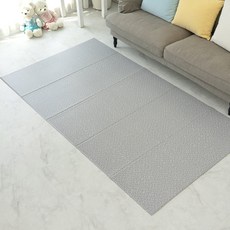 삼바텍 9T 양면 폴딩형 다용도 놀이방매트, 양탄자 그레이