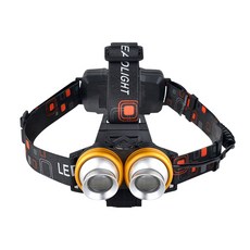 KEEP 2구 LED 4모드 줌라이트 헤드랜턴 + 배터리 2000mAh 2p, 랜덤발송, 1세트