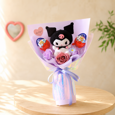 Scent Basket 人造花 甜蜜旋律 三麗鷗 健達奇趣蛋 香皂花 花束 酷洛米, 紫色, 1個