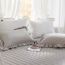 A Plus Daily 純棉絎縫床墊, 淺灰色