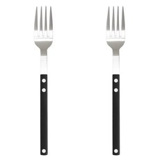 Bogen Sentier 餐具 晚餐叉 銀色, 黑色, 2個
