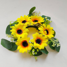 트레오바 해바라기 펜던트 벽걸이 화환 해바라기 20cm 6p, 혼합색상