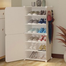 DIY原木紋木質門鞋櫃 44*32*94cm, 單色