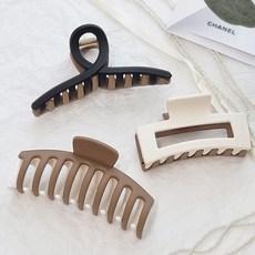 걸핀스 라떼 투톤 믹스 올림머리 집게핀 3종 세트 1108