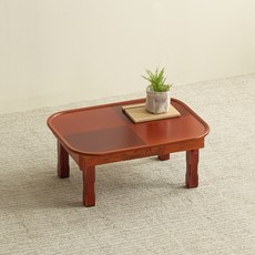 Joeunworld 民俗稷橢圓桌 510 x 390 mm, 紅色