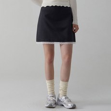잇터 여성용 레이스 A 라인 미니 스커트