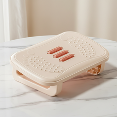 마켓피아 각도조절 마사지 안마 발판 발받침대 고정형, 카키 + 오렌지