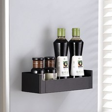 Love Trees冰箱磁吸收納盒置物架 A型, 黑色, 1個