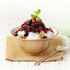 INHYUN Gongbang 安城鍮器 甜點刨冰碗 + 甜點匙 + 收納盒套組, 混合色, 1套