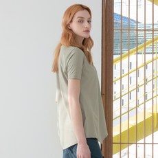 女款不對稱長版罩衫短袖T恤 瑜珈 皮拉提斯