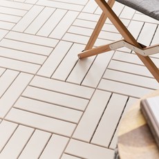 Jachi 分離式標準直條型地板, 象牙, 18個