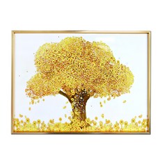 BESTDECO 黃金銀杏樹掛畫, 金子