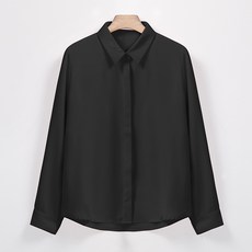 lemon soul 飄逸有領長袖雪紡襯衫