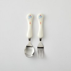 Modern House 兒童款Safari World大象湯匙叉子組, 勺子+叉子, 混色