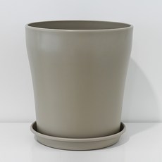 도시정원 모던 인테리어 라인 원형 화분 2326, 브라운, 1개