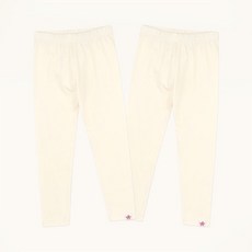 mollimelli friends 兒童基本款花朵點綴內搭褲2件組